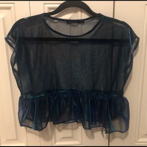 Boohoo Sheer Crop Top